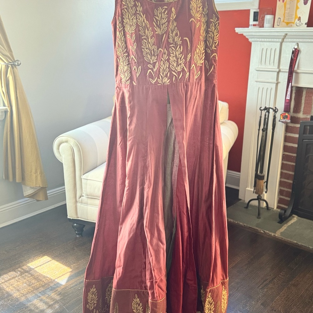 Luxurious Burgundy Lehenga with Intricate Embellishments